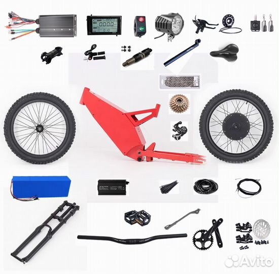 Электровелосипед эндуро двухподвес