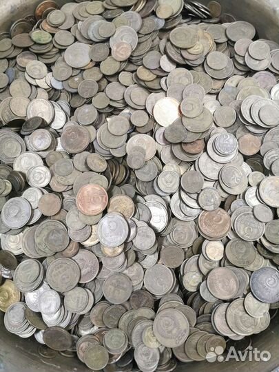 Монеты СССР 1, 2, 3 И 5 Копеек латунь на вес