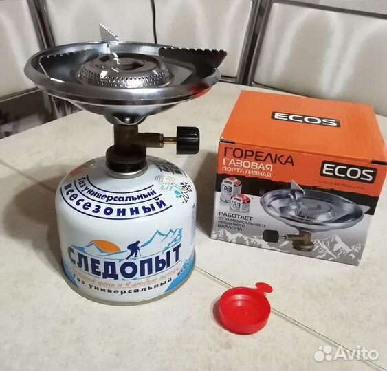 Горелка газовая ecos с ветрозащитой. Новая