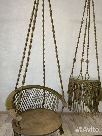 Комплект: Подвесное кресло гамак+подвесной столик