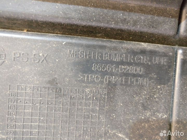 Кия Соул Turbo 2016- Решетка в бампер 0884