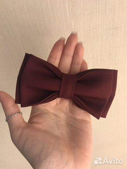 Галстук бабочка бордовый