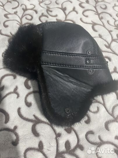 Норковая шапка мужская ушанка
