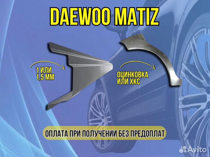 Пороги на Chevrolet Rezzo ремонтные кузовные