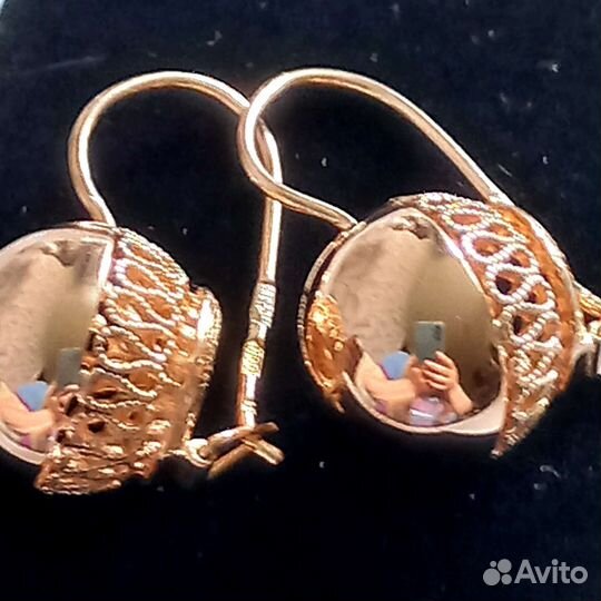 Винтажные серьги СССР шары 6.22