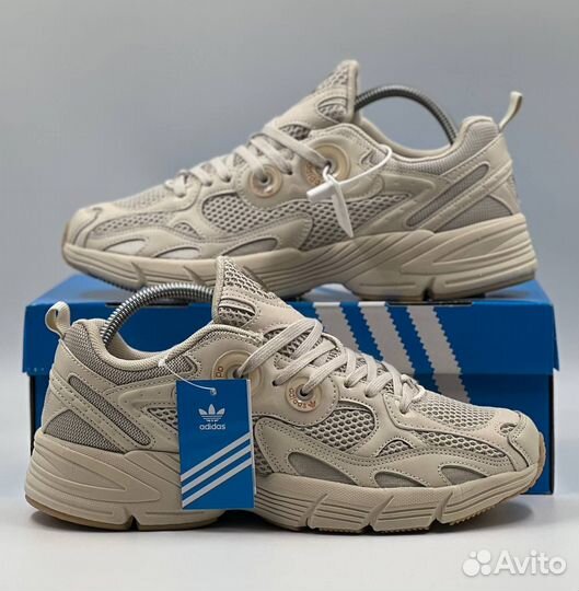 Кроссовки Adidas Astir white белые бежевые