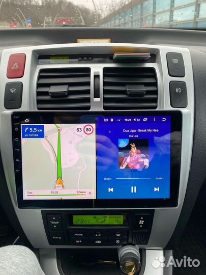 Магнитола Hyundai Tucson 1 с камерой, конд, климат