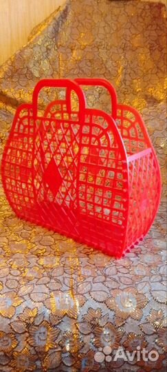 Сумка корзина пластик СССР,ретро, винтаж