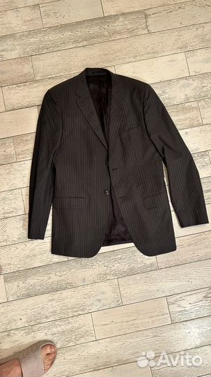 Пиджак H&M (USA). L/XL. Серый в полоску