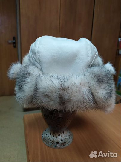 Шапка ушанка норковая женская