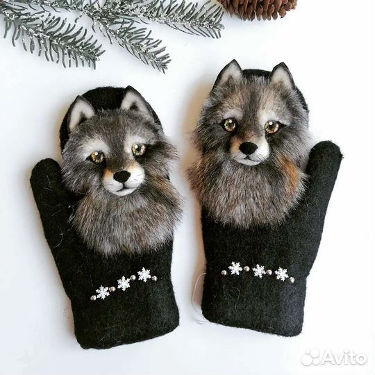 Звероварежки на заказ. Варежки с животными