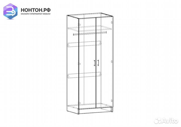 Шкаф 2-дверный Лофт венге