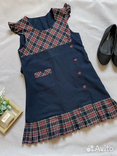 Школьная форма для девочки синяя 134 140