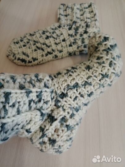 Носки вязанные,ручная работа,крючок
