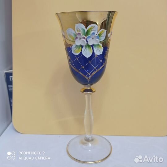 Фужеры богемия Чехия Лепка Смальта