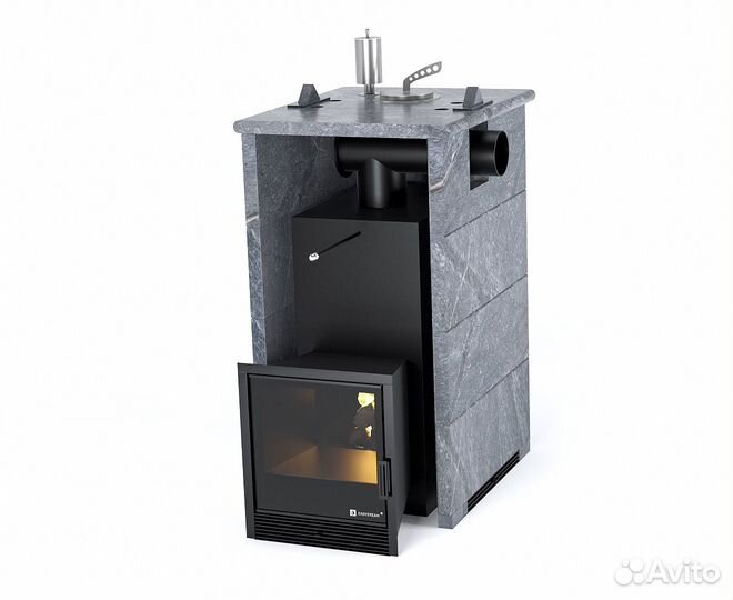 Печь банная Анапа в кожухе с боковым подключением