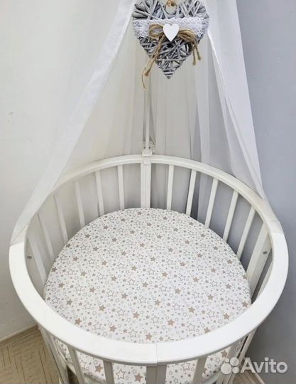 Матрас детский к круглой кроватке 75*75