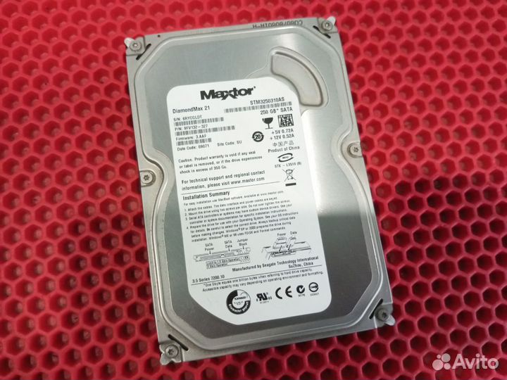 Жесткий диск от компьютера 250GB, 3.5* (BAD)