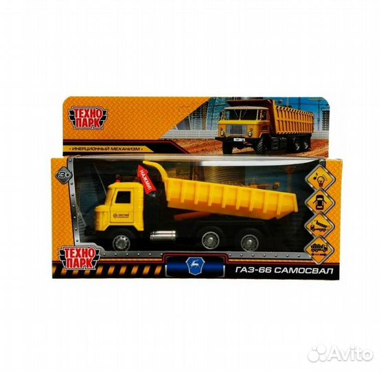 Машина мет. ин. свет-звук газ - 66 самосвал 18 см