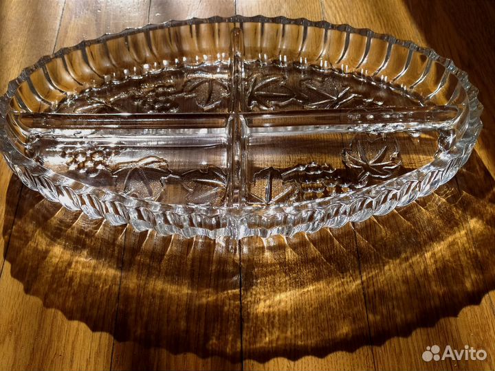 Хрустальная менажница, новая