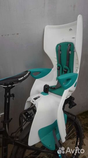 Итальянское детское велокресло + шлем