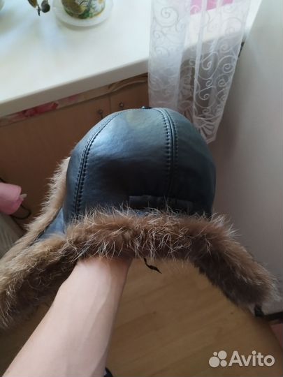 Шапка ушанка мужская меховая