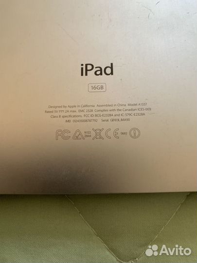 iPad «Apple»: Model A-1377 16GB