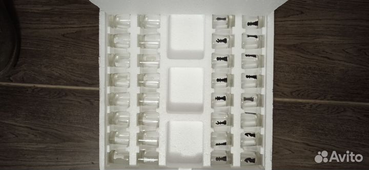 Шахматы-стопки стеклянные