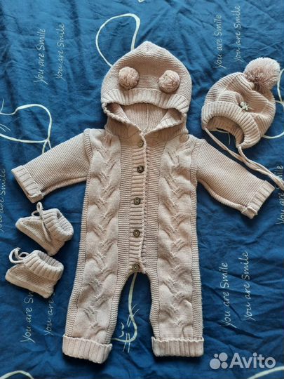 Комбинезон вязаный 56-62 р