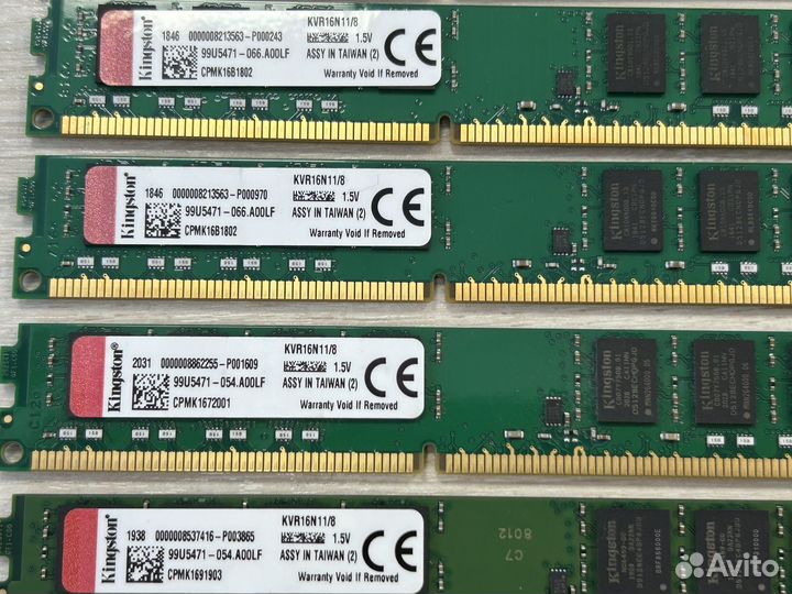 Оперативная память Kingston DDR3 8гб 1600мгц