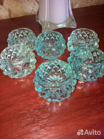 Старинные хрустальные икорницы, Ретро