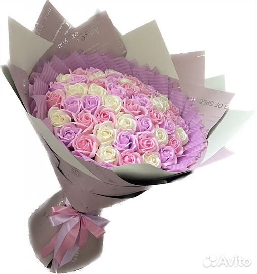 Букет из мыльных роз