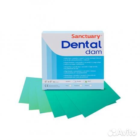 Листы для коффердама Dental Dam (36 шт, 152мм*152м