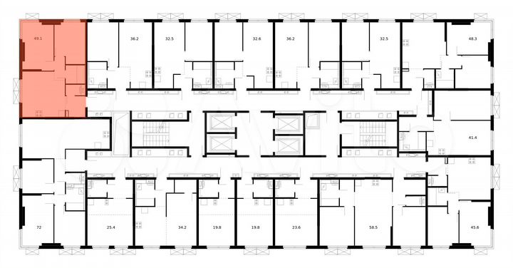2-к. квартира, 49,1 м², 11/33 эт.