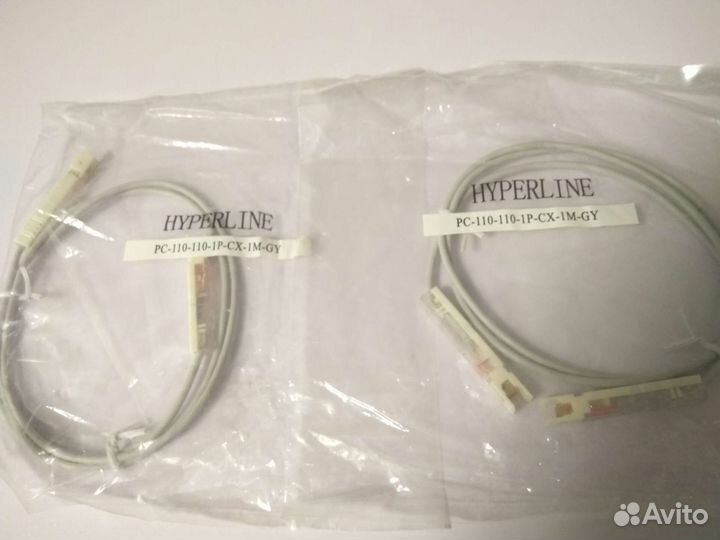 Патчкорд hyperline RJ45 2м PC-110-110-1P-CX-1M-GY