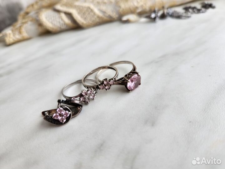 Украшения серебро кольца,цепочки, одним лотом