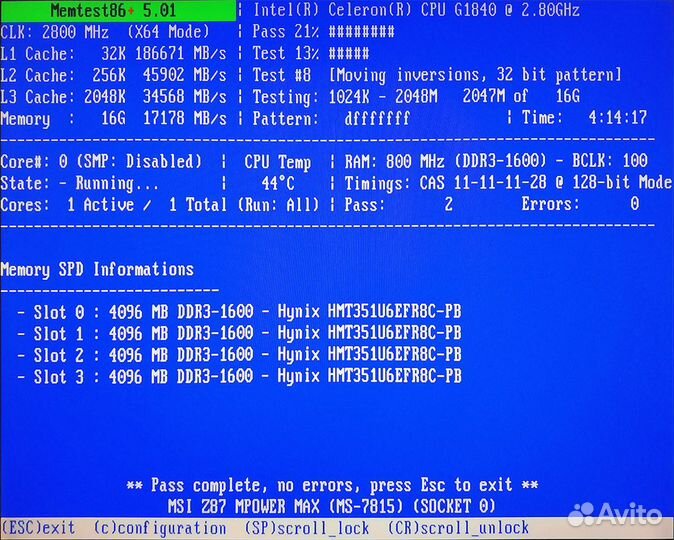 DDR3 4x4gb 1600mhz 2rank CL11-11-11-28 Hynix