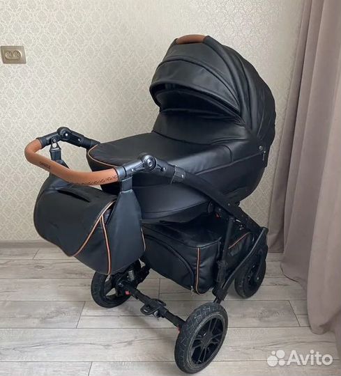 Camarelo 3в1 коляска + автокресло, экокожа