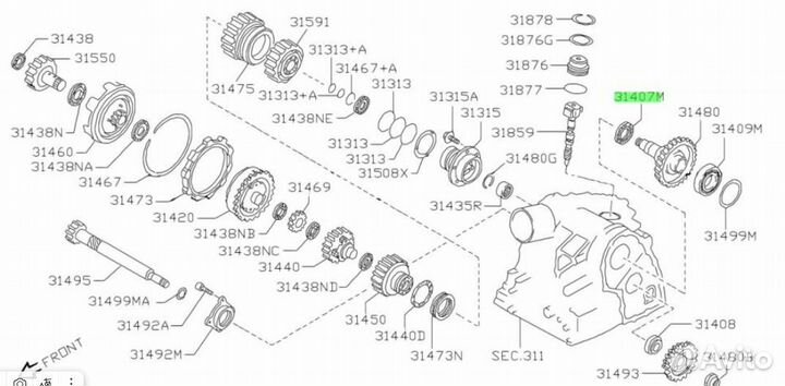 Подшипник АКПП nissan primera QP11 QG18DE