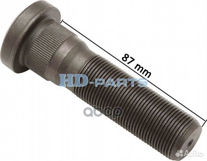 Болт колесный M22x1.5x98/88 Volvo, HD-parts 109