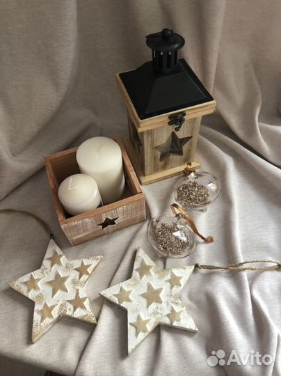 Новогодний декор Подсвечник свечи ящичек