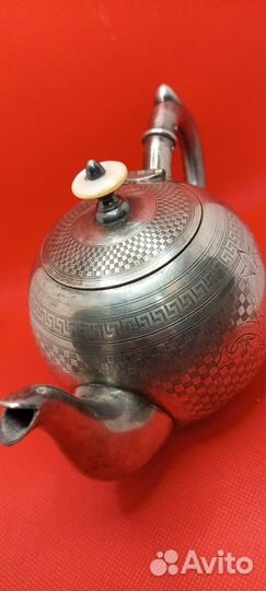 Старинный чайник серебрение гоблин Варшава19в