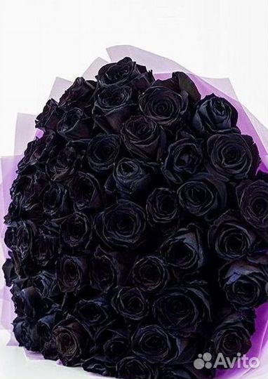 Доставка букетов и цветов. Чёрные розы