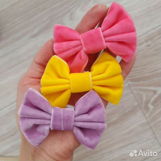 Бантики бархатные