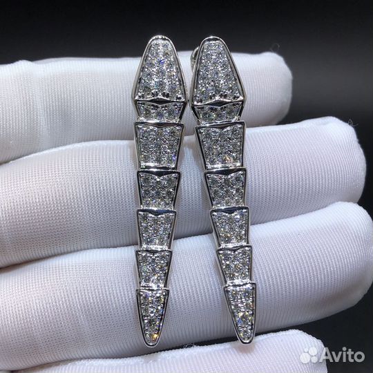 Серьги с бриллиантами Bvlgari Serpenti