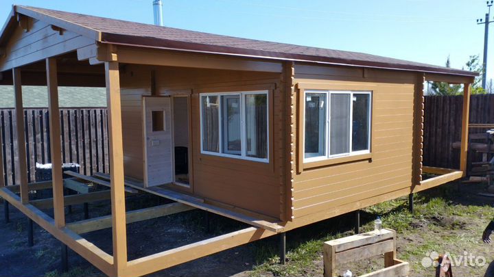 Баня бочка квадро