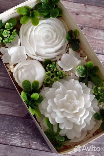 Мыло в коробке (цветы)