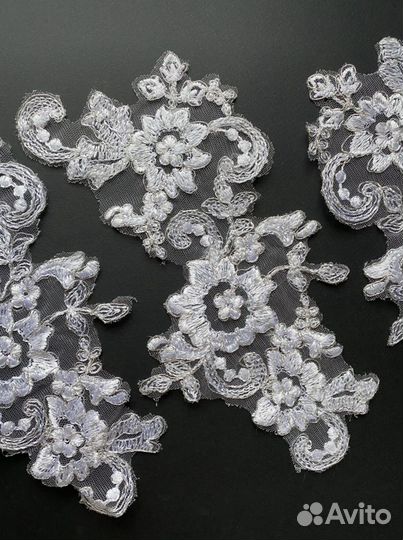 Кружево, лейсы на сетке