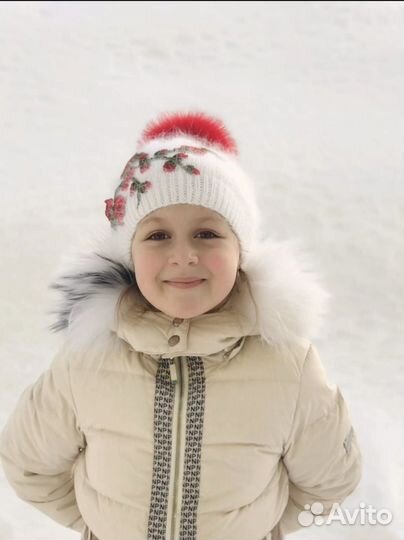 Шапка зимняя для девочки 52 54