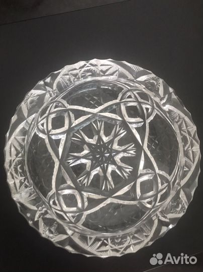 Хрустальная пепельница чехия 1970 г
